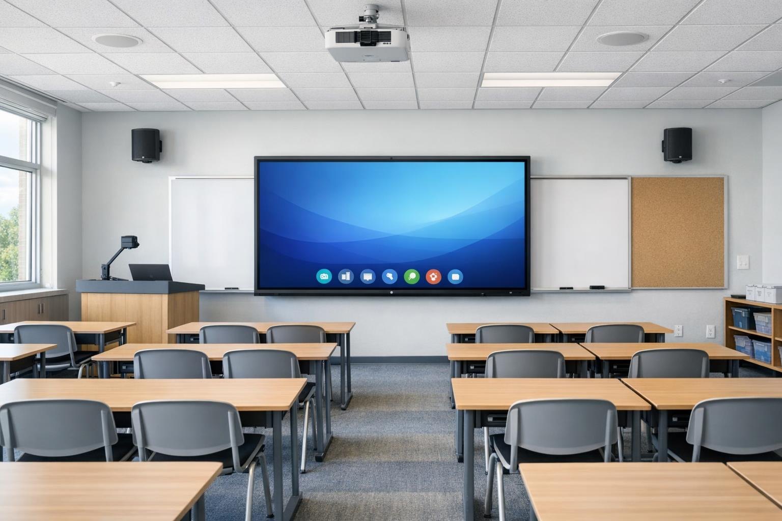 Smart classroom with interactive display